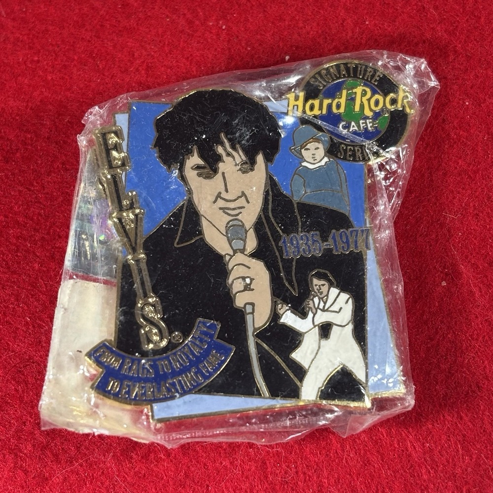 HARD ROCK CAFE Elvis Presley Signature Series PIN LE 500 SEALED Rags to Royalty